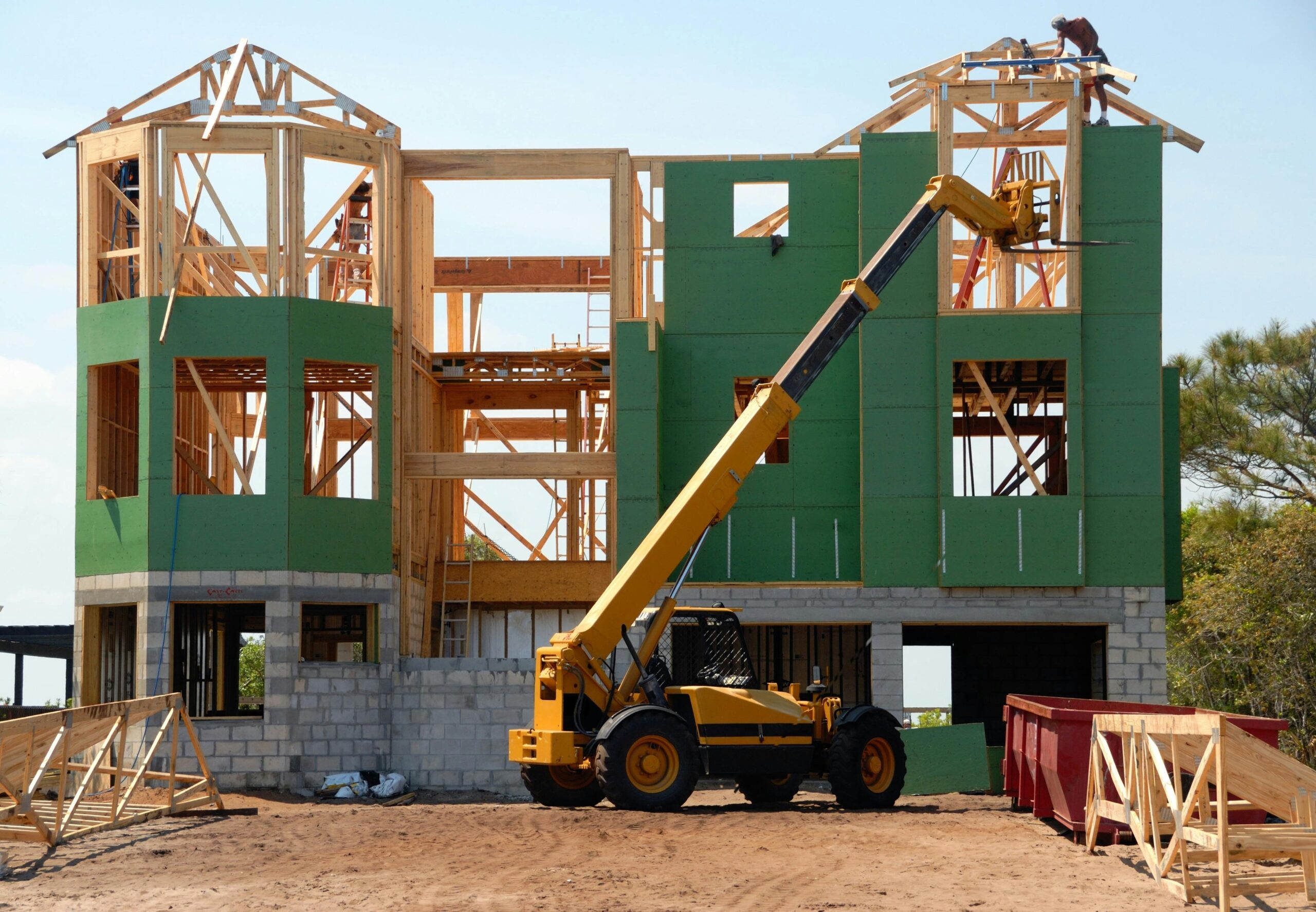 A home being built. Use Ground Up Construction Financing to finance building your home.